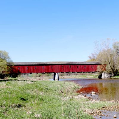 Stay at The Blue Bruce Bed & Breakfast & Enjoy St. Jacobs & the Surrounding Area. The West Montrose Covered Bridge.